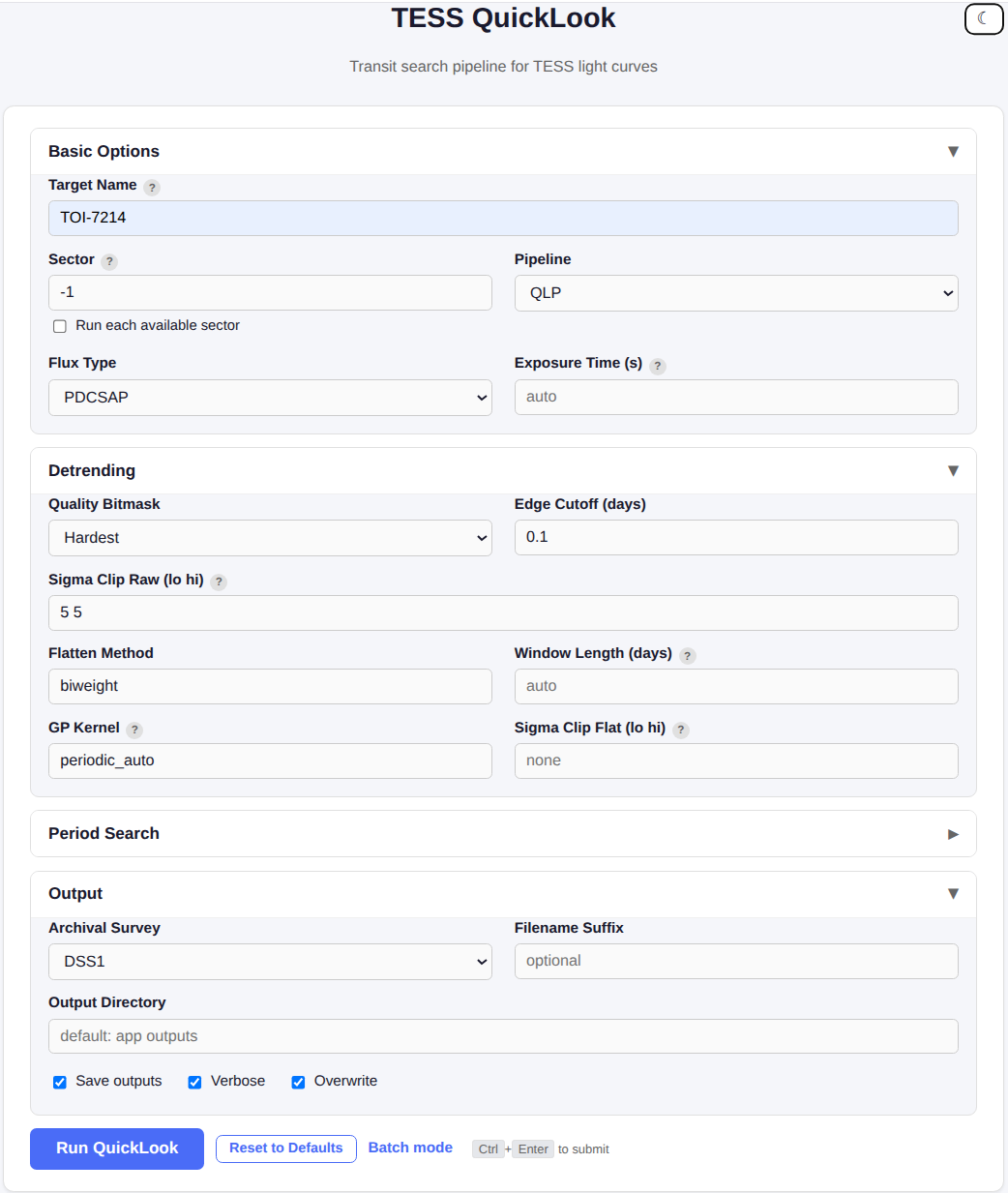 QuickLook Web GUI